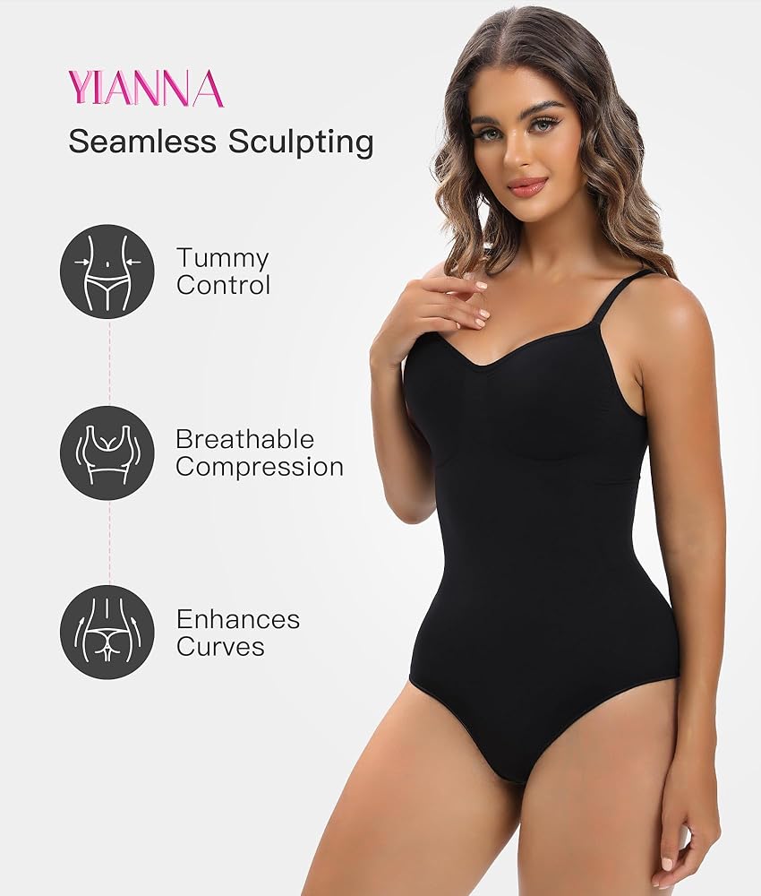 YIANNA Shapewear for Women Tummy Control Bodysuit Seamless